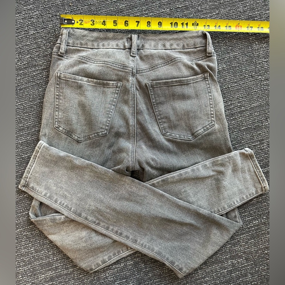 EXPRESS Mid Rise Medium Wash FlexX Gray Button Fly Skinny Jeans - Small Long - Picture 2 of 7